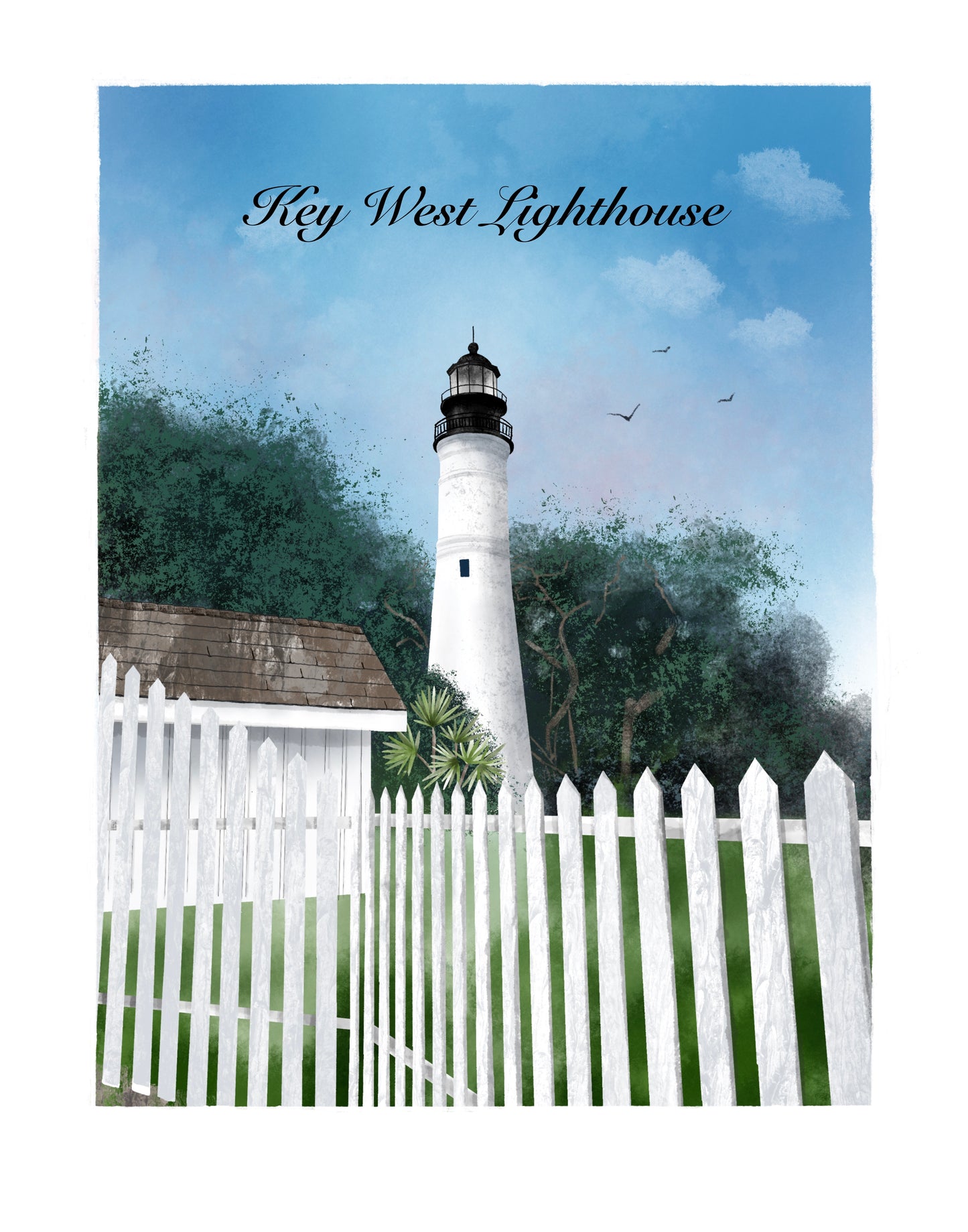 Key West Lighthouse Art Print
