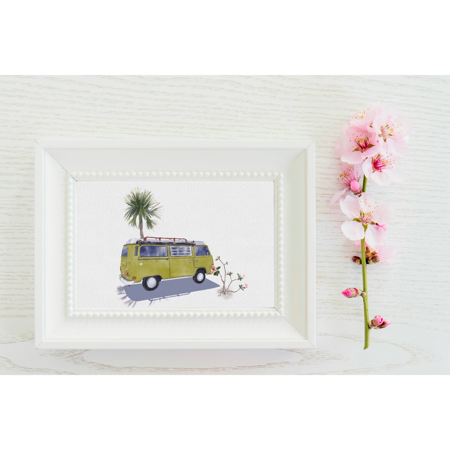 Van Painting with Palm Tree