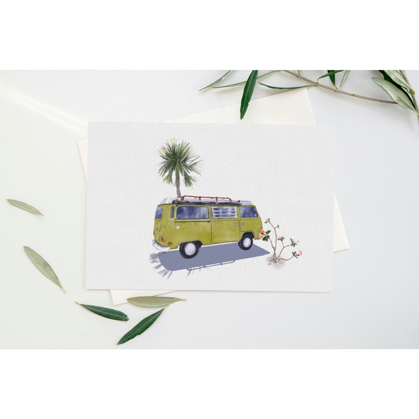 Van Painting with Palm Tree