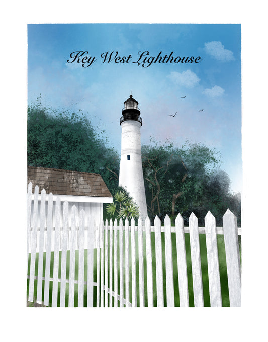 Key West Lighthouse Art Print